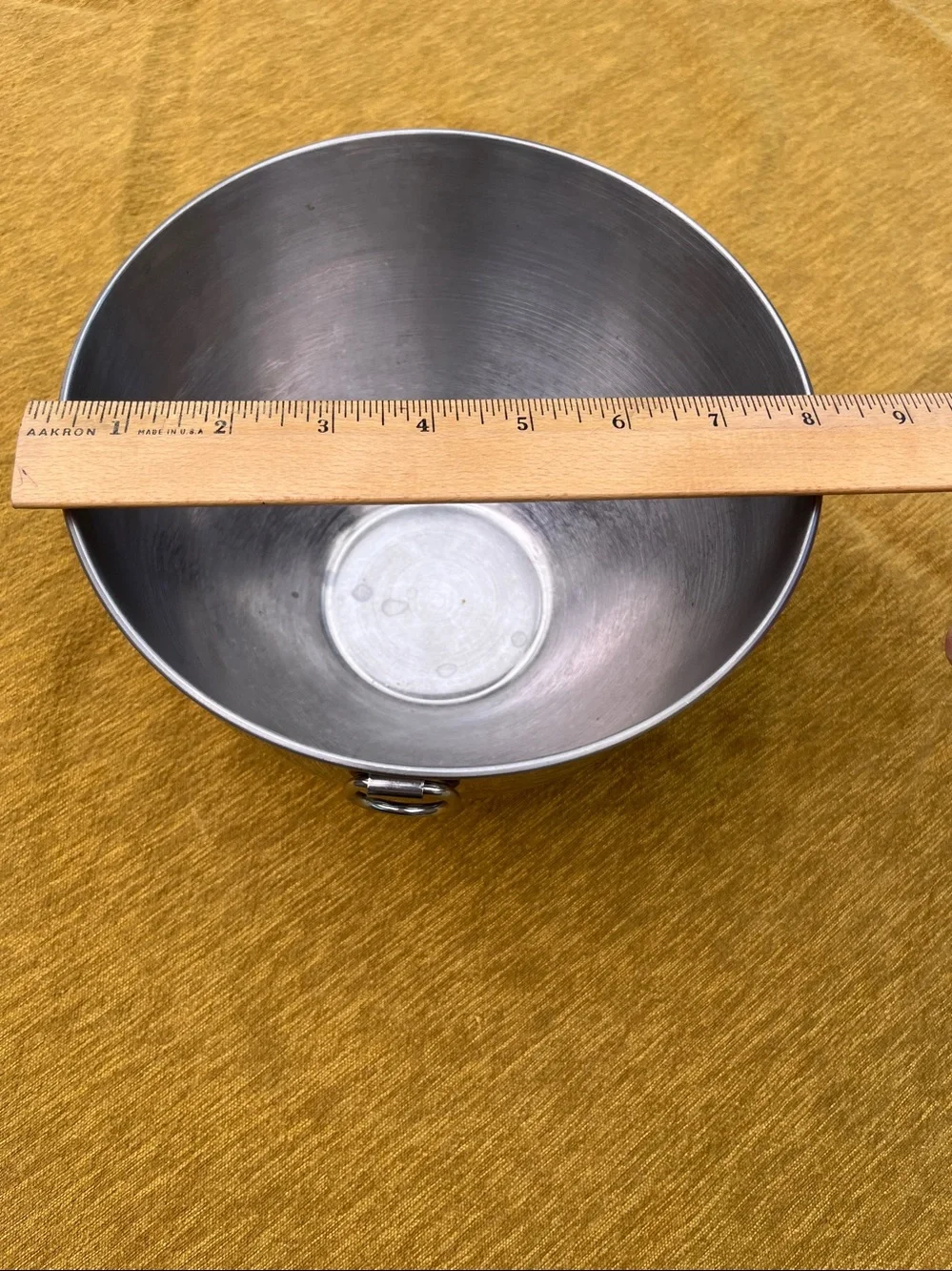 Polished Stainless Steel Mixing Bowl with Side Ring